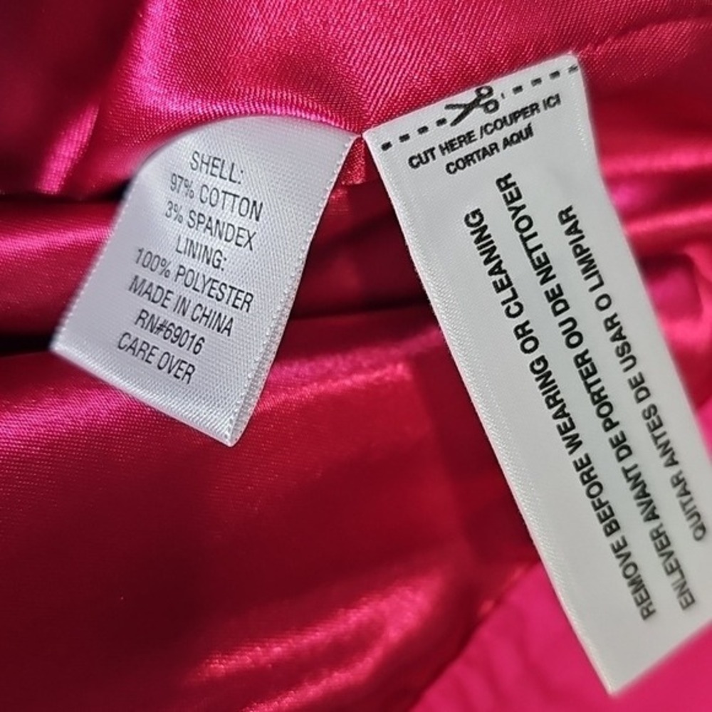 Laura Ashley Barbie Pink Rouched Jacket 3/4 Sleeves, Size 2x - Picture 9 of 9